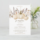 Elegant pompoenen Baby shower Kaart (Staand voorkant)