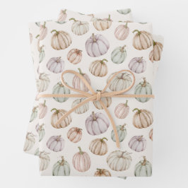 Elegant pompoenen Herfst Baby shower Inpakpapier Vel