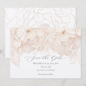 Elegant pony in beige Flat Save the Date Kaart (Voorkant / Achterkant)