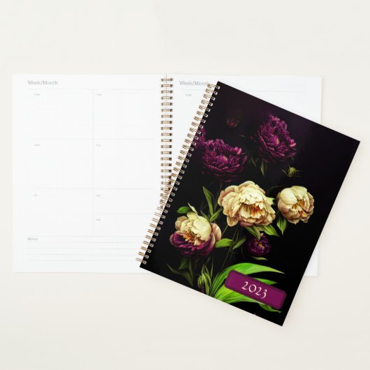Elegant pony's en Rozen spiraalvormige bonden Planner (Display)