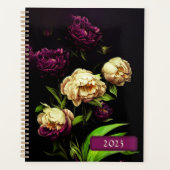 Elegant pony's en Rozen spiraalvormige bonden Planner (Voorkant)