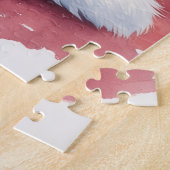 Elegant Poodle Beside Christmas Tree Holiday Dog Legpuzzel (Zijkant)