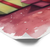 Elegant Poodle Beside Christmas Tree Holiday Dog  Perfect Poster (Hoek)