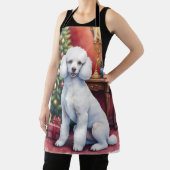 Elegant Poodle Beside Christmas Tree Holiday Dog Schort (Insitu)