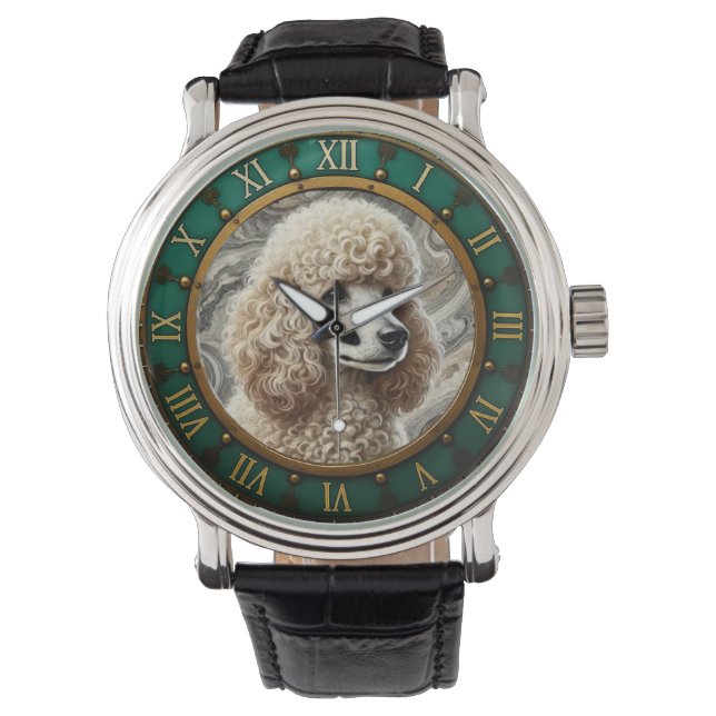 Elegant Poodle Dog Horloge (Voorkant)