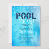 Elegant Pool Party Birthday Kaart (Voorkant)