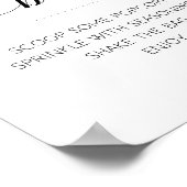 Elegant Popcorn Bar Buffet Wedding Sign Poster (Hoek)