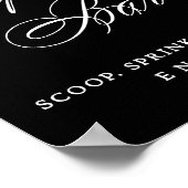 Elegant Popcorn Bar White Calligraphy | Grafische Poster (Hoek)