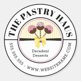 Elegant Poppen gekromde tekst Ronde Sticker