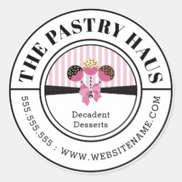 Elegant Poppen gekromde tekst Ronde Sticker