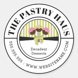 Elegant Poppen gekromde tekst Ronde Sticker