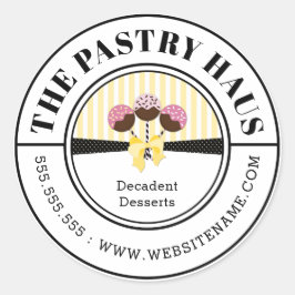 Elegant Poppen gekromde tekst Ronde Sticker