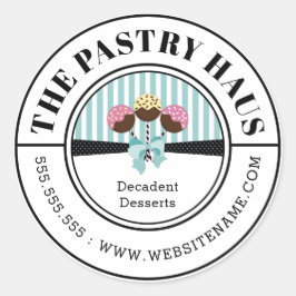 Elegant Poppen gekromde tekst Ronde Sticker