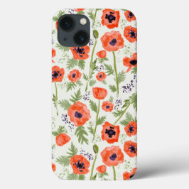 Elegant Poppies Floral Pattern Case-Mate iPhone Case