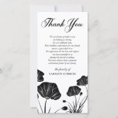 Elegant Poppies | Sympathie Hartelijk dank Bedankkaart (Voorkant)