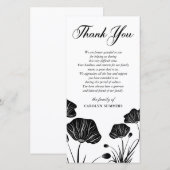 Elegant Poppies | Sympathie Hartelijk dank Bedankkaart (Voorkant / Achterkant)