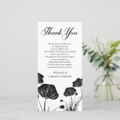 Elegant Poppies | Sympathie Hartelijk dank Bedankkaart (Staand voorkant)