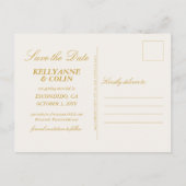 Elegant Poppy Botanical Briefkaart Save the Date (Achterkant)