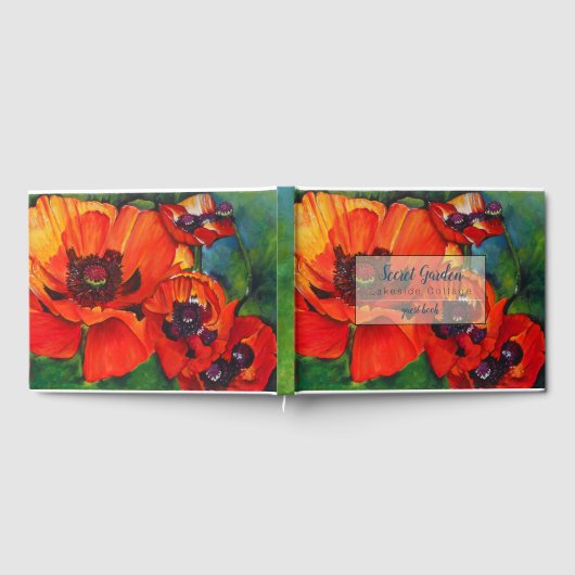 Elegant Poppy Flowers Vacation Rental Guest Book Gastenboek (Volledig)