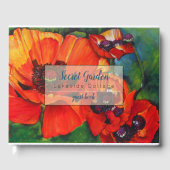 Elegant Poppy Flowers Vacation Rental Guest Book Gastenboek (Voorkant)