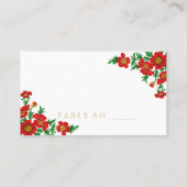 Elegant Poppy Red Flowers plaatst kaarten Plaatskaartje (Achterkant)