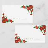 Elegant Poppy Red Flowers plaatst kaarten Plaatskaartje (Voorkant / Achterkant)