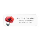 Elegant Poppy retour adres label (Voorkant)