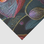 Elegant Poppy Tapestry, Royal rood & Paarse, goud Tissuepapier (Detail)