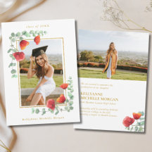 Elegant Poppy Waterverf Floral 2 foto Afstuderen