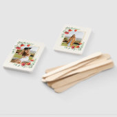 Elegant Poppy Waterverf Floral 2 foto Afstuderen Handwaaier (Niet-gemonteerd)