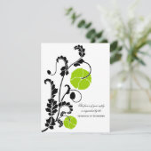 Elegant Poppy Wedding RSVP/Reply Kaarten RSVP Kaartje (Staand voorkant)