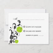Elegant Poppy Wedding RSVP/Reply Kaarten RSVP Kaartje (Achterkant)