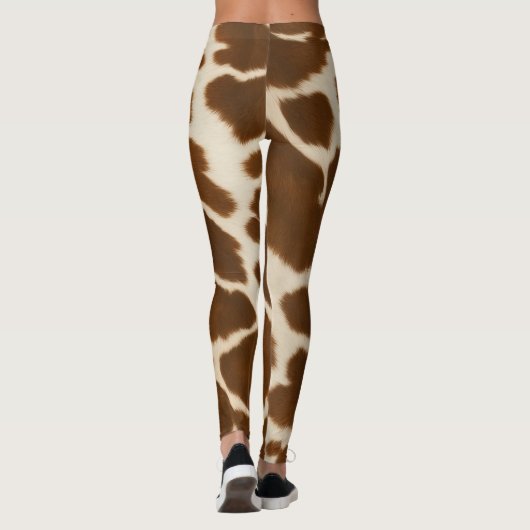 Elegant Populair Koe Faux Leather Collectie Leggings (Achterkant)