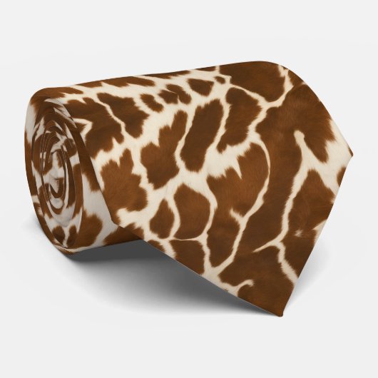 Elegant Populair Koe Faux Leather Collectie Stropdas (Opgerold)