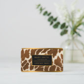 Elegant Populair Koe Faux Leather Collectie Visitekaartje (Staand voorkant)