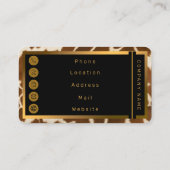 Elegant Populair Koe Faux Leather Collectie Visitekaartje (Achterkant)