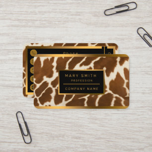 Elegant Populair Koe Faux Leather Collectie Visitekaartje