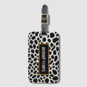 Elegant Populair Luxe Wit Luipaard Collectie Bagagelabel (Voorkant (verticaal))