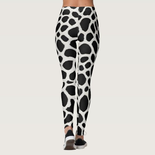 Elegant Populair Luxe Wit Luipaard Collectie Leggings (Achterkant)