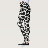 Elegant Populair Luxe Wit Luipaard Collectie Leggings (Links)
