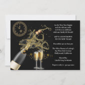 Elegant Popular Champagne New Years Eve Party Kaart (Voorkant)