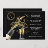 Elegant Popular Champagne New Years Eve Party Kaart (Voorkant / Achterkant)