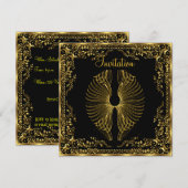 Elegant Popular Wings Invitation Kaart (Voorkant / Achterkant)