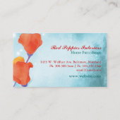 Elegant popy Field Natuur geïnspireerd Visitekaartje (Achterkant)