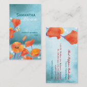 Elegant popy Field Natuur geïnspireerd Visitekaartje (Voorkant / Achterkant)