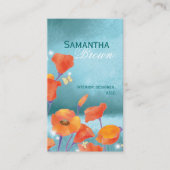 Elegant popy Field Natuur geïnspireerd Visitekaartje (Voorkant)