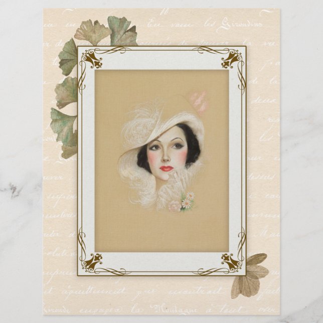 Elegant  Portait Scrapbook Paper (Voorkant)