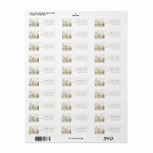 Elegant Portland Oregon Skyline Waterverf Adres Etiket (Full Sheet)