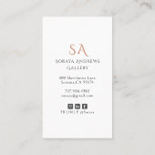 Elegant Portrait Fine Arts Gallery  Visitekaartje (Achterkant)