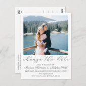 Elegant Portret Afbeelding Verander de datum Brief Briefkaart (Voorkant / Achterkant)